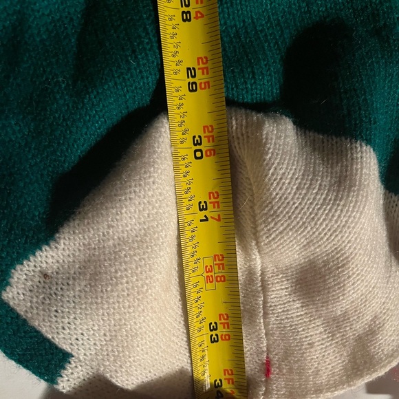 EC 2 vintage Christmas stockings 34” x 9” w Red bears, green red white - Picture 2 of 10